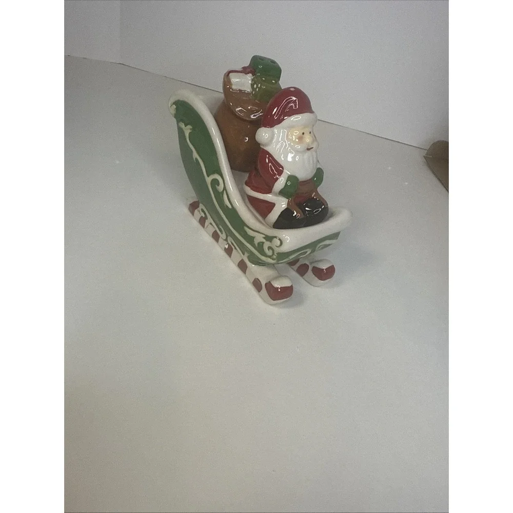 Cracker Barrel‎ Santa Sleigh & Toys Salt & Pepper Set, Unused, In Original Box